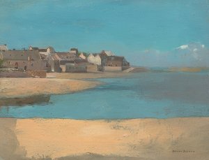 Dorf am Meer, Bretagne von Odilon Redon