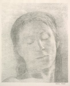 Geschlossene Augen, 1890 von Odilon Redon