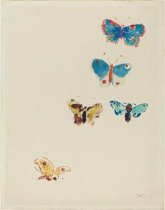 Fünf Schmetterlinge von Odilon Redon