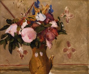Blumen in einer Vase, Kopie nach einem Gemälde von Cézanne, ca. 1886
