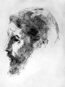 Französischer Maler Pierre Bonnard (1867-1947) im Jahr 1902, Lithografie von Odilon Redon