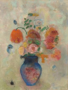 Große Vase mit Blumen