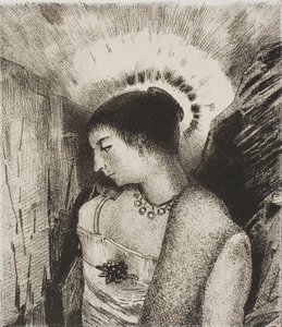 Hier ist die gute Göttin, die Idaäische Mutter der Berge, Platte 15 von 24 von Odilon Redon