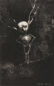 Im Labyrinth der Äste erschien die bleiche Gestalt, Platte 2 von 7 von Odilon Redon