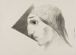 Wahnsinn, Platte sechs aus An Edgar Poe von Odilon Redon