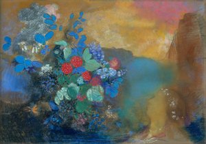 Ophelia unter den Blumen, ca. 1905-8 von Odilon Redon