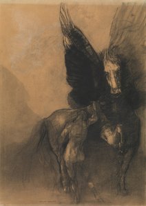 Pegasus und Bellerophon, ca. 1888 von Odilon Redon