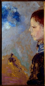 Porträt von Ari Redon (1889-1972) auf dem Marinepass (Sohn des Künstlers) von Odilon Redon