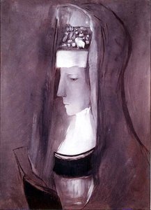Profil einer bretonischen Frau von Odilon Redon
