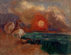 Sankt Georg und der Drache von Odilon Redon