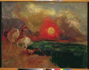 St. Georg und der Drache von Odilon Redon
