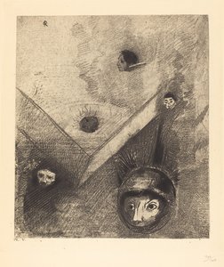 Auf dem Hintergrund unserer Nächte zeichnet Gott mit seinem wissenden Finger einen vielgestaltigen, unerbittlichen Albtraum von Odilon Redon