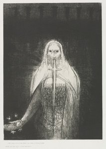 Die Apokalypse des Heiligen Johannes: Und er hatte in seiner rechten Hand sieben Sterne..., 1899 von Odilon Redon