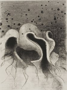 Die Tiere des Meeres, rund wie Lederflaschen, Platte 22 von 24 von Odilon Redon