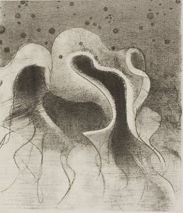 Die Tiere des Meeres, rund wie Lederflaschen, Platte 22 von 24 von Odilon Redon