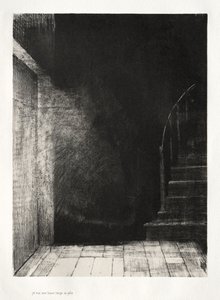 Das Spukhaus: Wir sahen beide ein großes, blasses Licht, 1896 von Odilon Redon