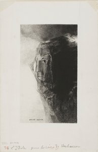 Das Idol, Frontispiz aus Emile Verhaerens Les Soirs von Odilon Redon