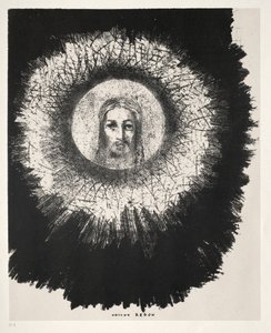 Die Versuchung des heiligen Antonius Erste Serie: Und in der Sonnenscheibe leuchtet..., 1888 von Odilon Redon