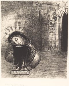 Eine lange Chrysalis, die Farbe des Blutes von Odilon Redon