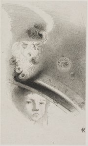 Unbetitelte Probedruck-Lithographie von Odilon Redon