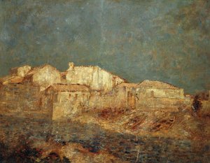 Venezianische Landschaft oder Fischerviertel in Venedig von Odilon Redon