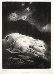 Als das Leben in den Tiefen der dunklen Materie erwachte von Odilon Redon