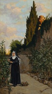 Nonne im Garten