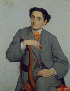 Porträt eines jungen Mannes, ca. 1865-66 von Odoardo Borrani
