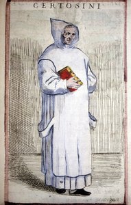 Religiöser Orden: Kartäuser. Gravur aus dem 16. Jahrhundert