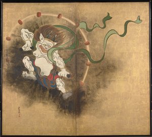 Der Donnergott (linker Teil eines zweiteiligen Paravents) von Ogata Korin