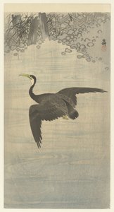 Kormoran im Flug von Ohara Koson