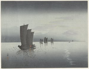 Fischerboote von Ohara Koson