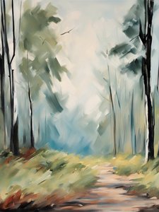 Nebliger Waldweg von Ohkimiko