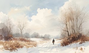 Einsamer Winterspaziergang