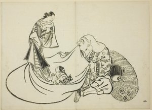 Daikoku enthüllt den Inhalt von Hoteis Tasche, Nr. 2 aus der Serie von 12 Drucken