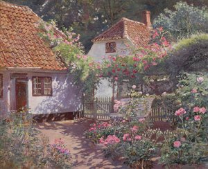 Der Rosengarten, ca. 1920 von Olaf Viggo Peter Langer