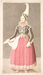 Frau in isländischer Bauerntracht von Olavius