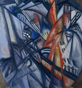 Feuer in der Stadt, 1913 von Olga Rozanova