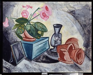 Stillleben mit rosa Blumen von Olga Wladimirowna  Rosanowa