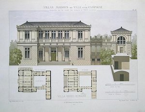 Villa Greco Romaine, graviert von Walter, Tafel 49 aus 