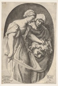Judith mit dem Kopf von Holofernes in ihrer linken Hand und einem Schwert in ihrer rechten Hand, 1606 von Oliviero Gatti