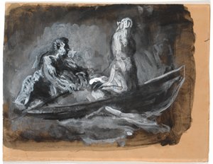 Charons Boot. Psyche wird über den Styx geführt