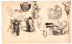 Figuren- und Kompositionsstudien von Oluf Hartmann