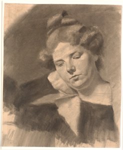 Porträt von Kathrine (Ketty) Mathilde Antonia Nielsen, geb. Rask. (geb. 1878, verheiratet mit dem Bildhauer Kai Nielsen in dessen erster Ehe.) von Oluf Hartmann