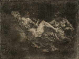 Zwei Hexen kämpfen um einen Besenstiel