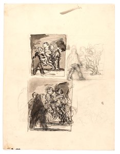Drei Studien zu "Macbeth und die Hexen" von Oluf Hartmann