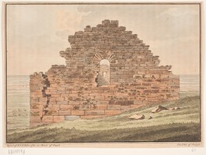 Kirchenruine in Grönland. Illustration zu W.A. Graah. Forschungsreise zur Ostküste Grönlands