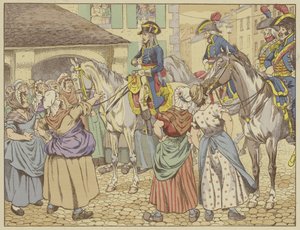 In Paris im Jahr 1795 während einer Hungersnot warf eine Fischfrau Napoleon vor, auf Kosten des Volkes fett zu werden. Lächelnd antwortete er: Schauen Sie mich an und sagen Sie, wer von uns beiden der Dickere ist?
