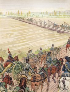 Napoleon überquert den Rhein, 1. Oktober 1805 von Onfray de Breville Job