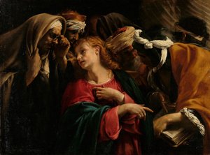 Christus unter den Schriftgelehrten von Orazio Borgianni